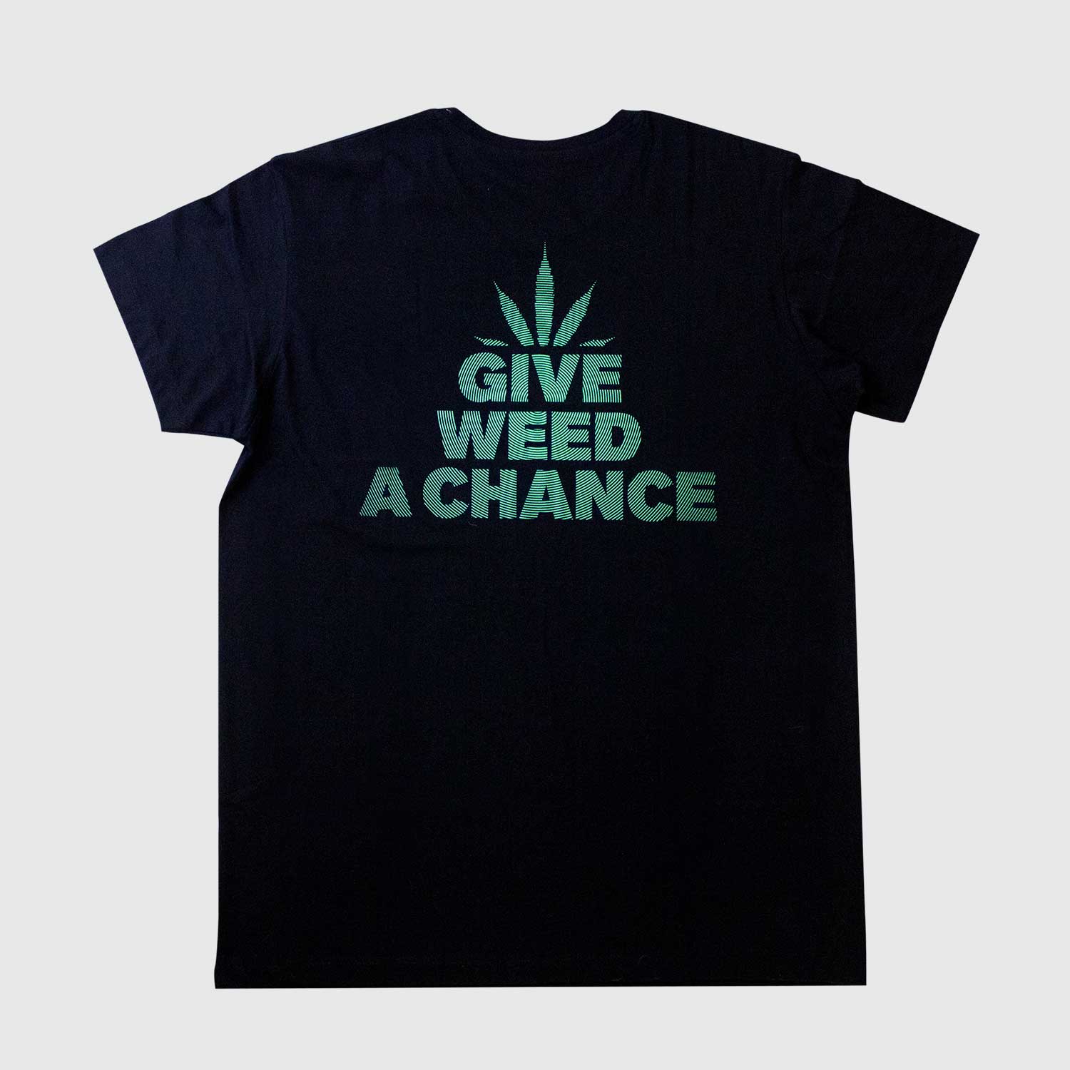 T-SHIRT NERA CBWEED - GIVE WEED A CHANCE