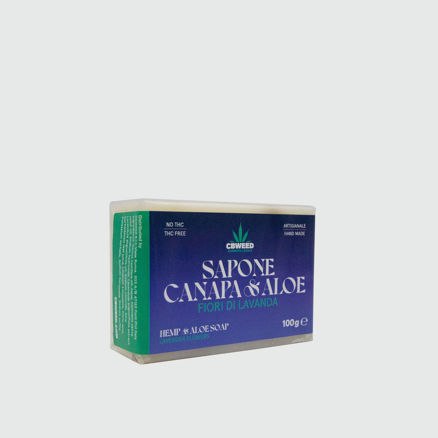 Saponetta Canapa, Aloe e Fiori di Lavanda