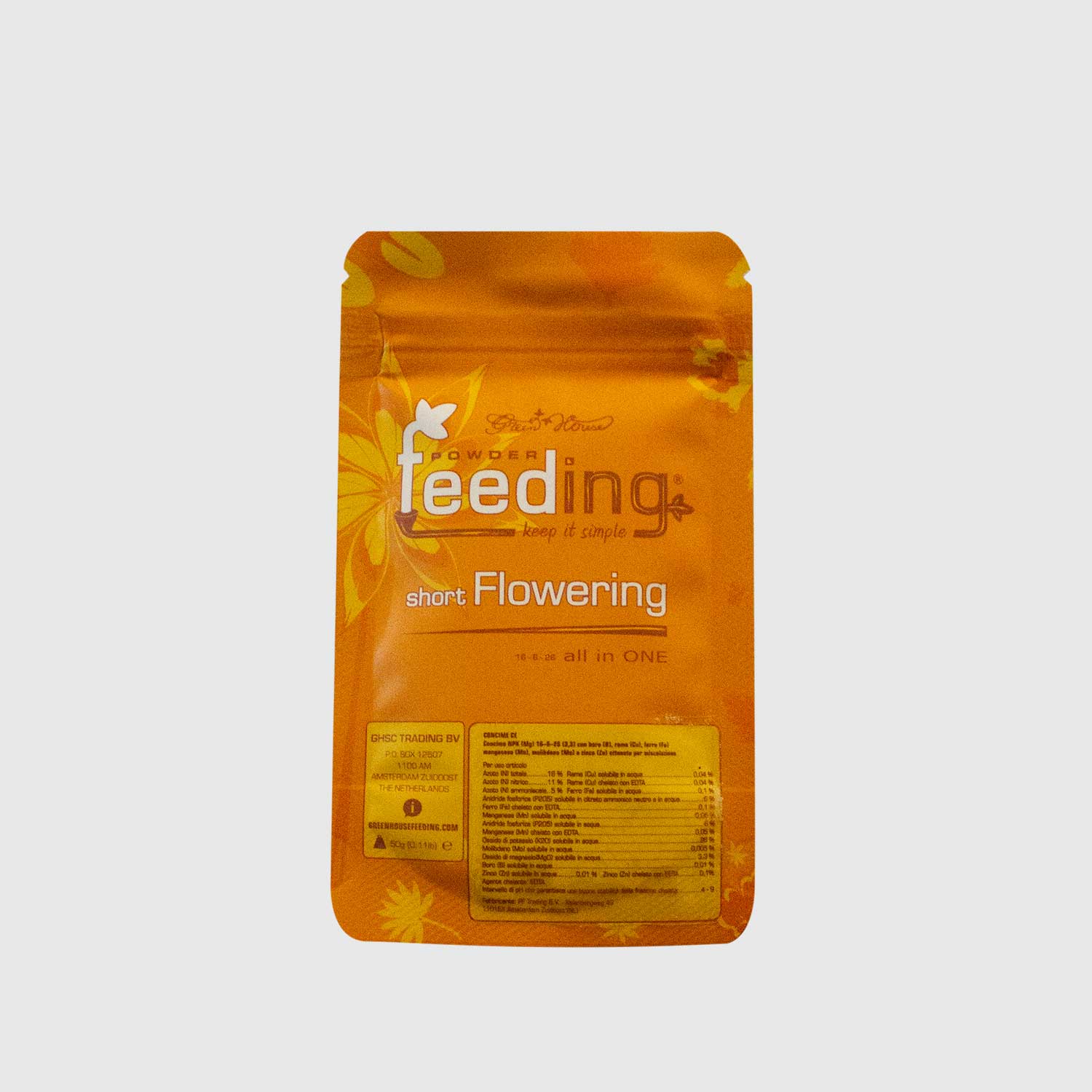 GREEN HOUSE FEEDING SHORT FLOWERING  50G