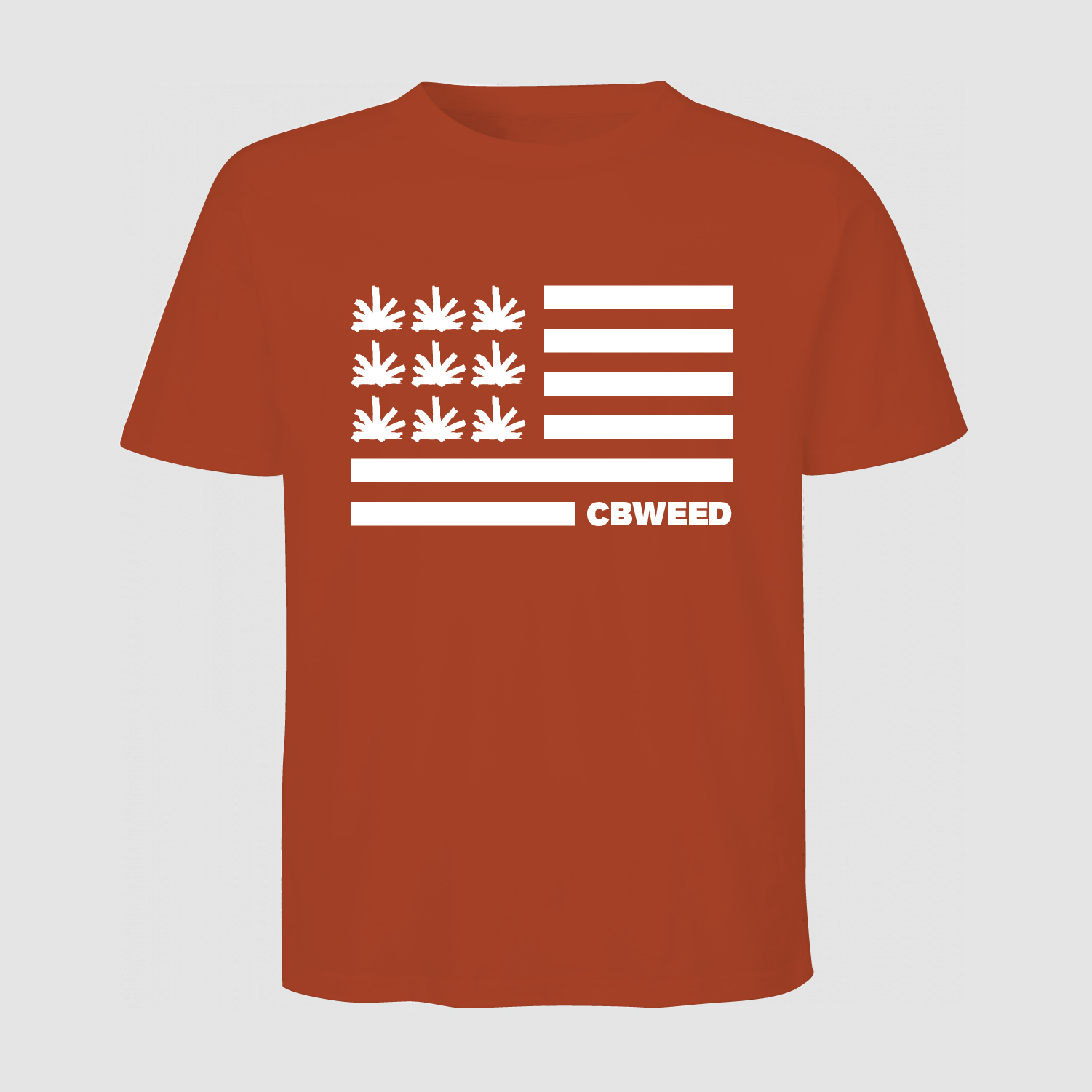 T-SHIRT ARANCIONE RUGGINE CBWEED - FLAG