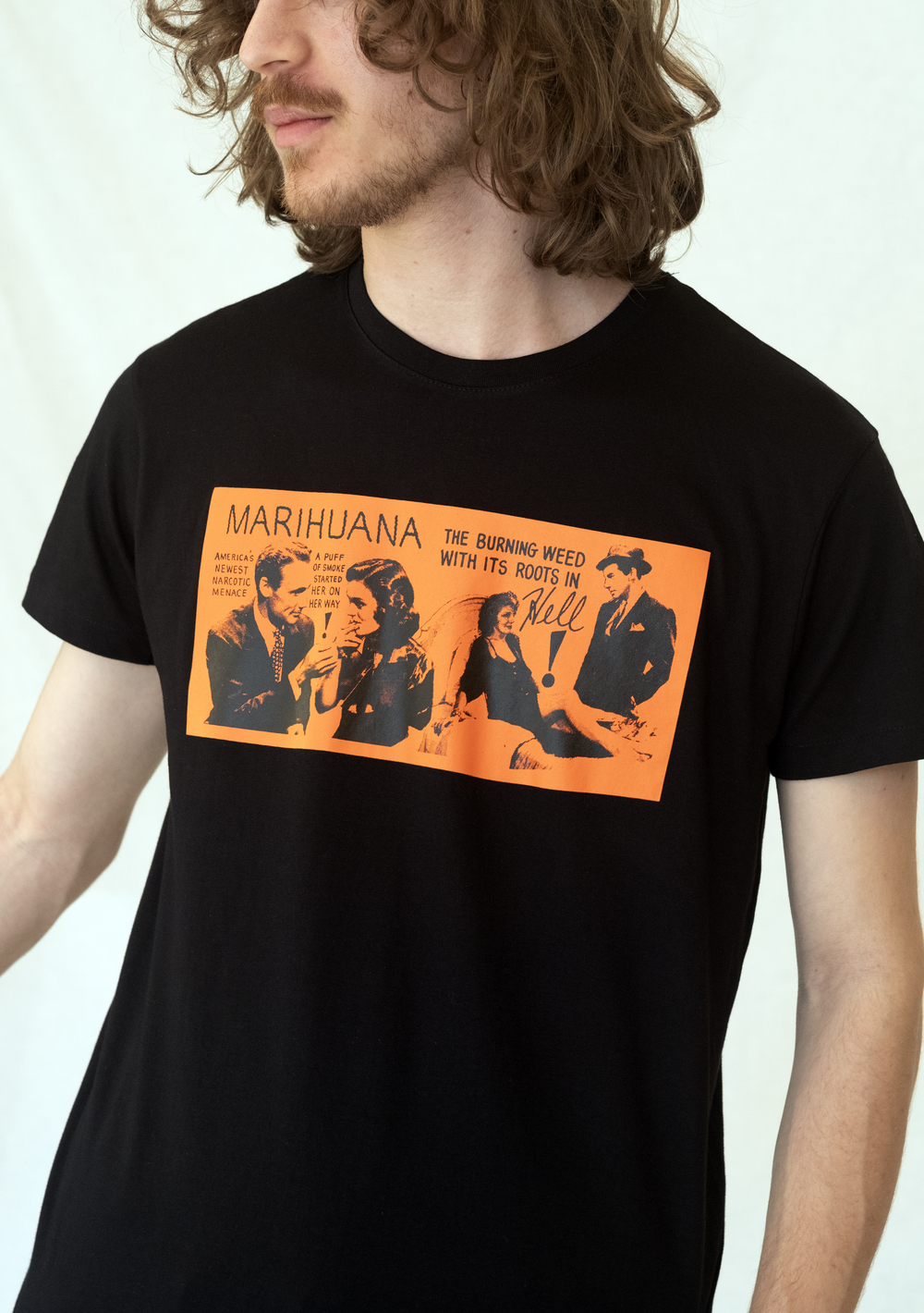 T-SHIRT NERA CBWEED - OLD COMIC BOOK